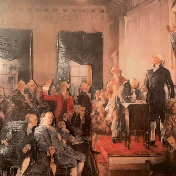 Framed Art Decoupage 3D of Founding Fathers - Picture 7 of 8